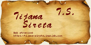 Tijana Sireta vizit kartica